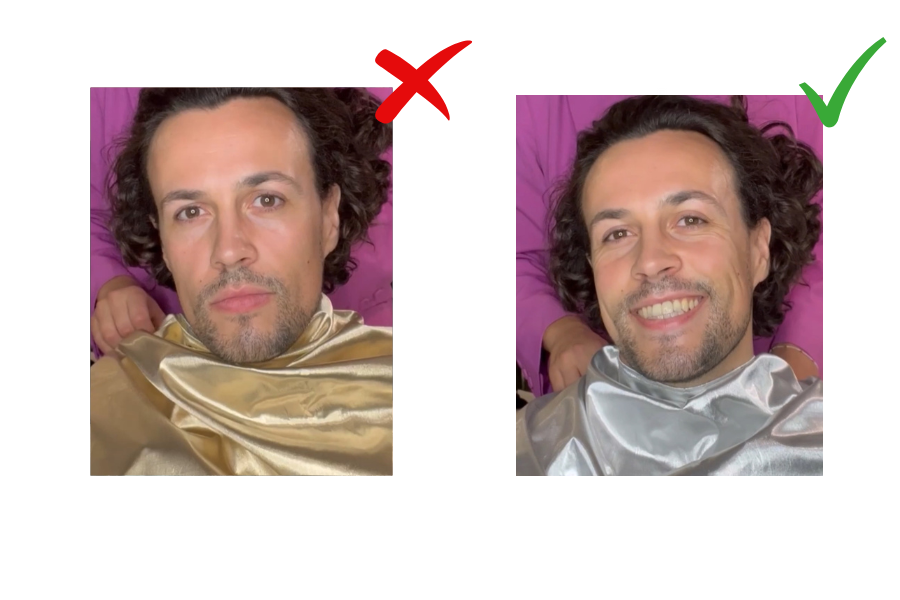 Vergleich: Goldtuch vs. Silbertuch – kühler Hauttyp Mann